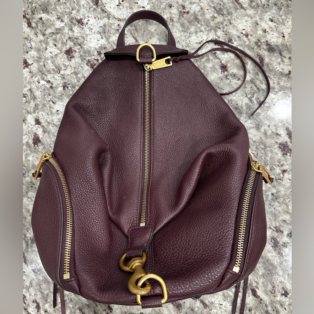 Rebecca Minkoff - Wine Leather Backpack Julian Medium